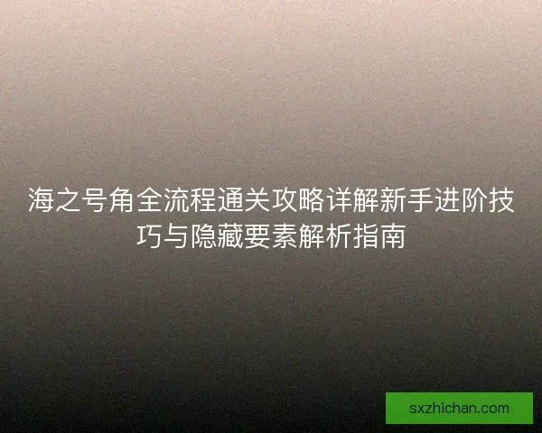 海之号角全流程通关攻略详解新手进阶技巧与隐藏要素解析指南